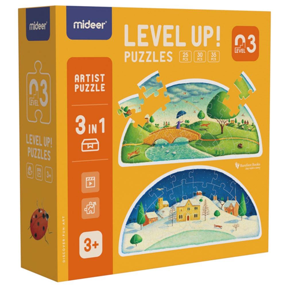 Mideer - 3-in-1 Level Up Artist Series Level 3 Puzzles