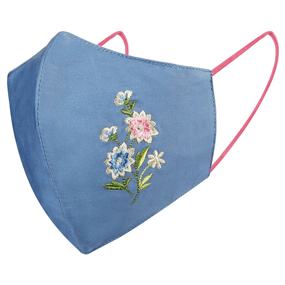 ProMax - 3-Layered Reusable Face Mask - Daffodils - Blue