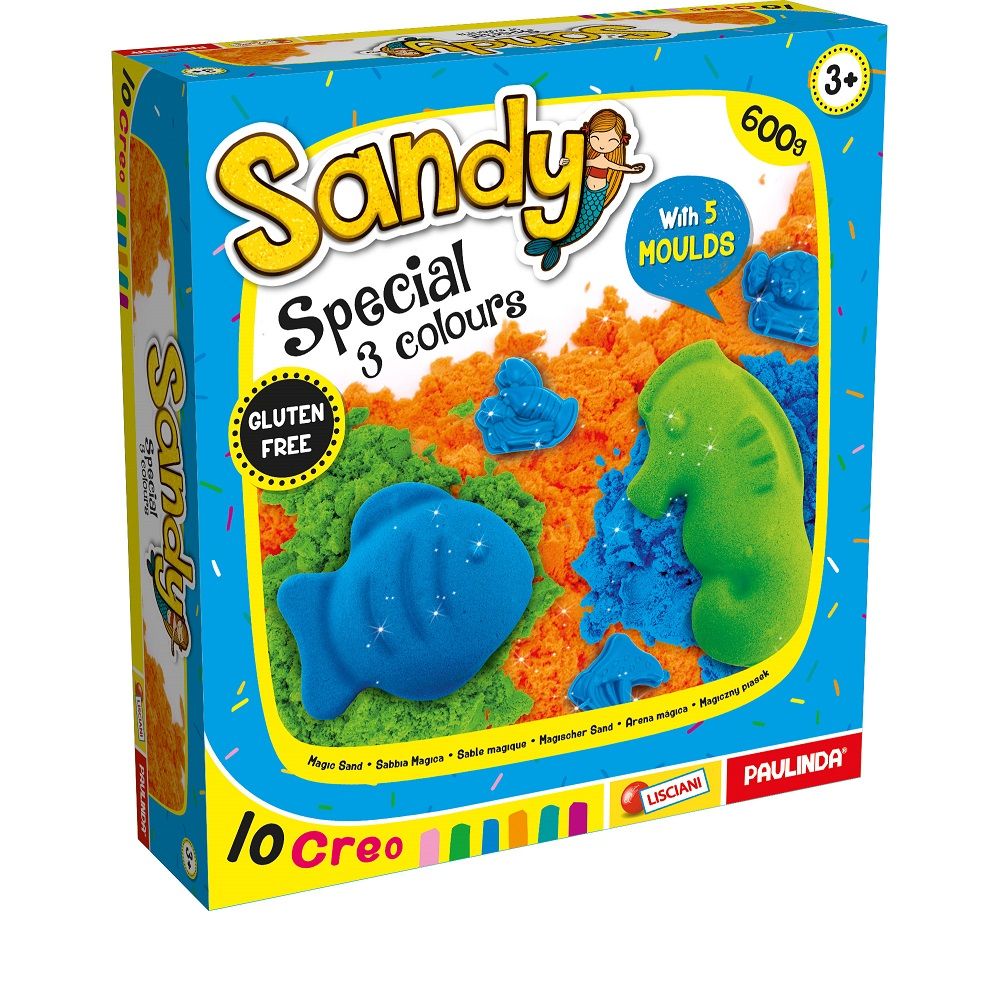 Lisciani - Sandy Special with Plastic Molds Stem Toy 600g