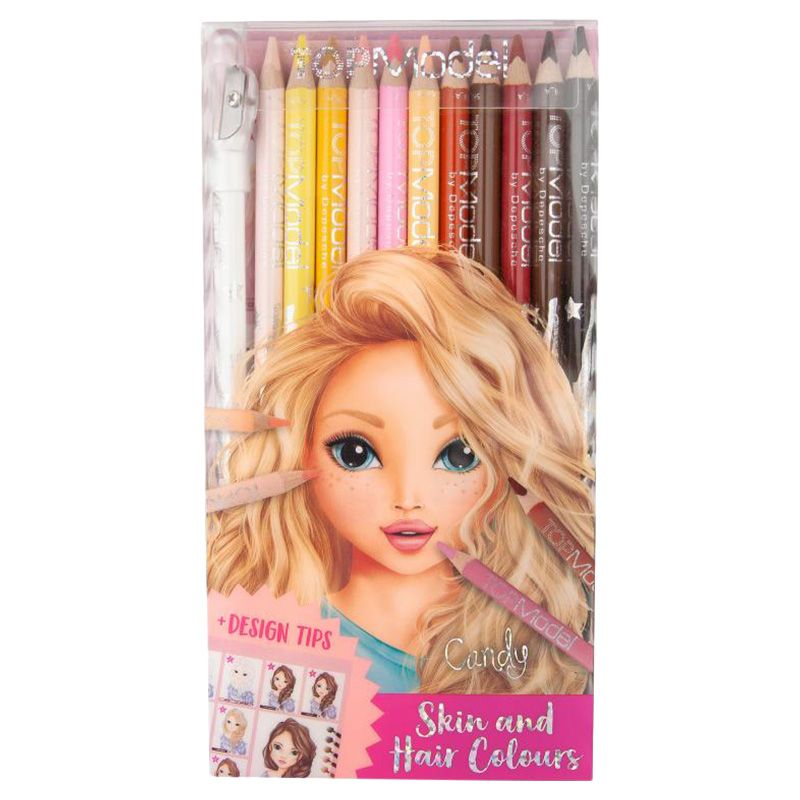 Topmodel - Coloured Pencil Set (Skin And Hair Colours)