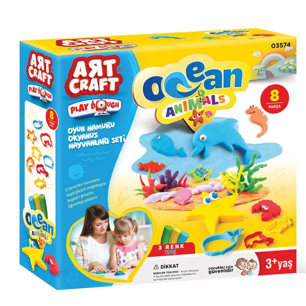 Dede - Art Craft Ocean Animals Play Dough Set 150 Gr