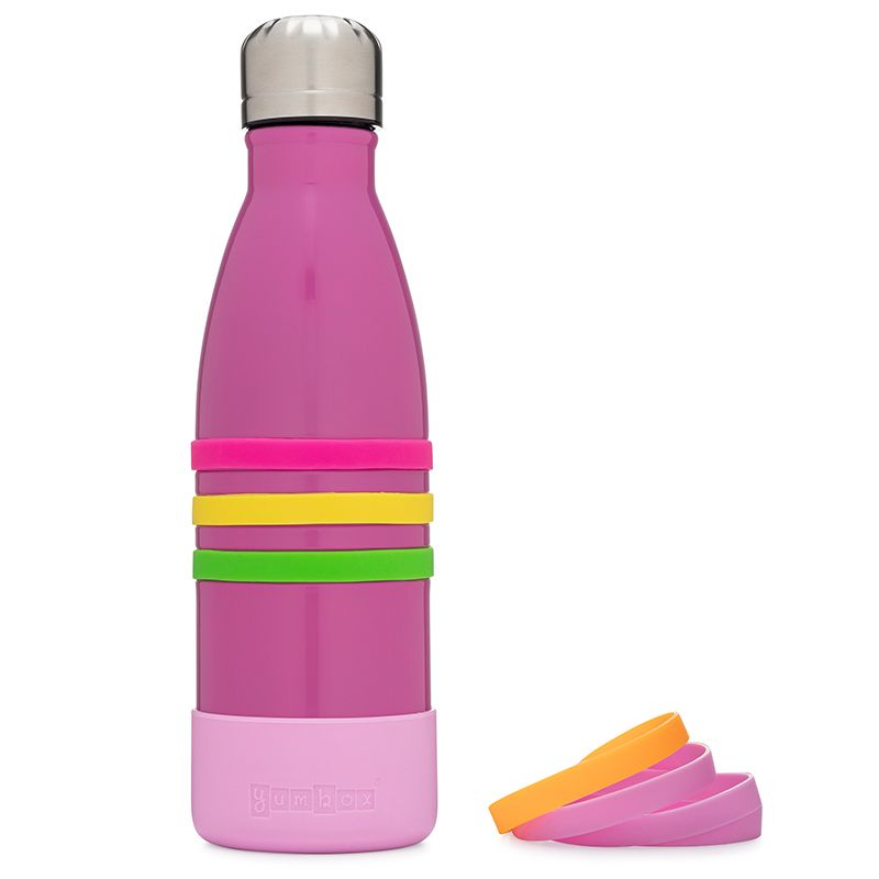 Yumbox Aqua Stainless Steel Bottle - Pacific Pink - 420ml