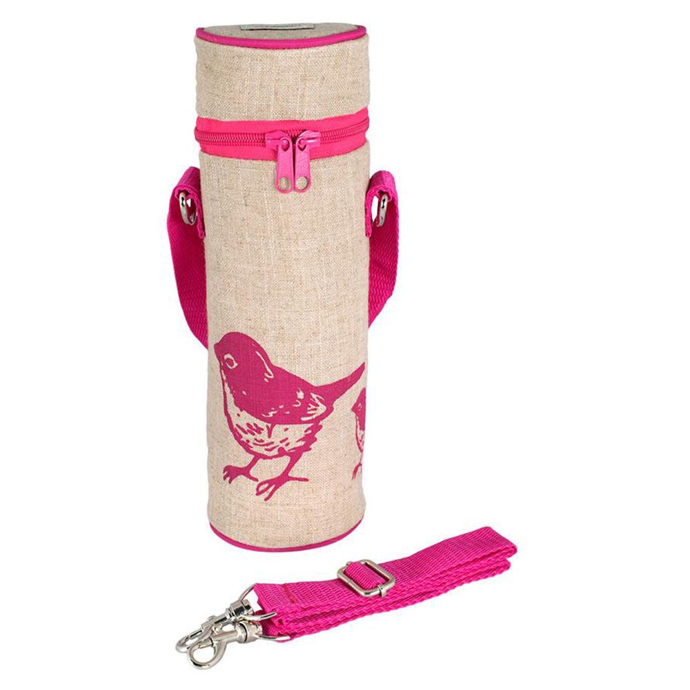 SoYoung - Pink Birds Bottle Bag Uncoated