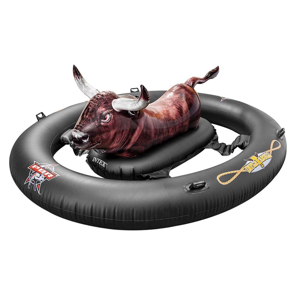 Intex - Inflatabull - Black & Brown - Inflatable Pool Float