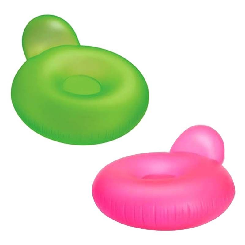 Intex - Pillow Back Lounges 1pc - Assorted - Inflatable Pool Float