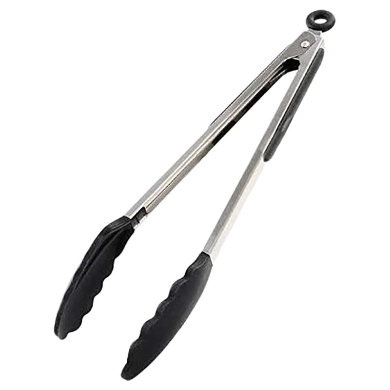 UKR - Stainless Steel Kitchen Tong - Silver/Black - 7-inch