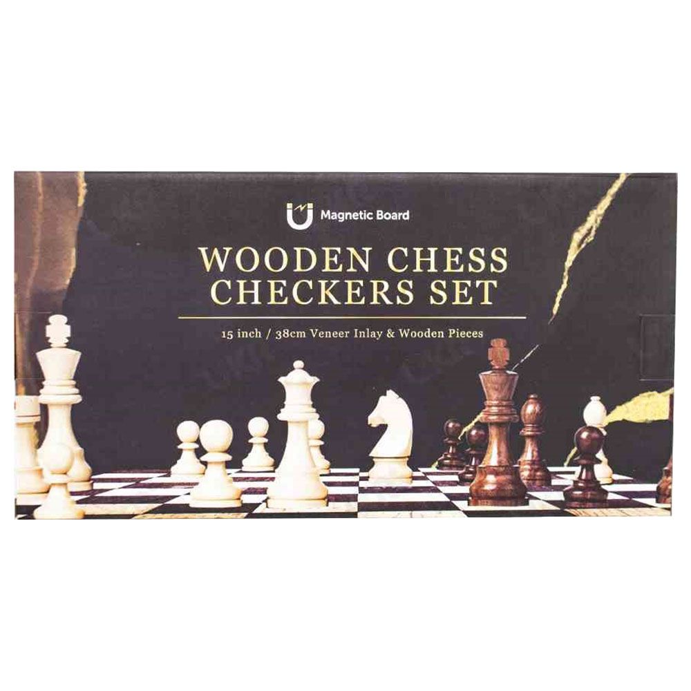 UKR - 3-in-1 Wooden Magnetic Chess - 15-inch