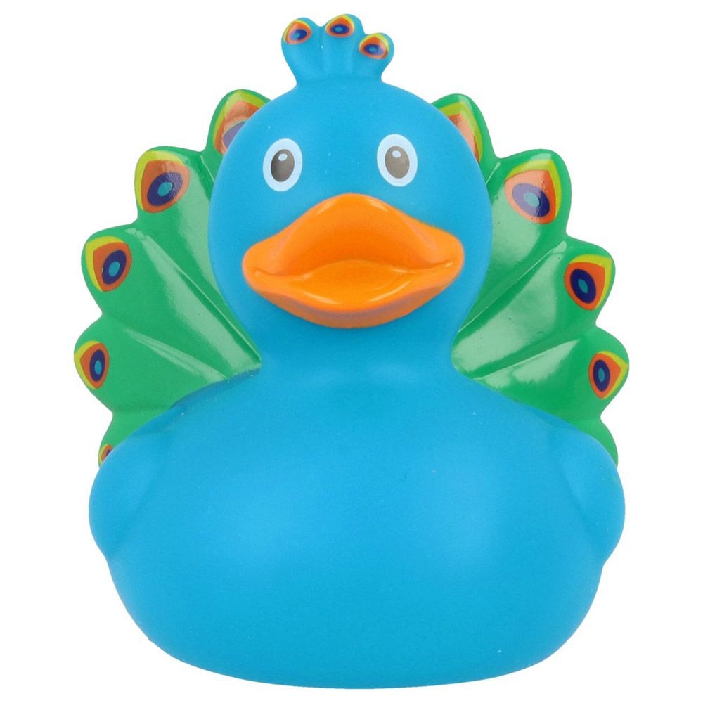 Lilalu - Bath Toy Peacock Rubber Duck - Blue