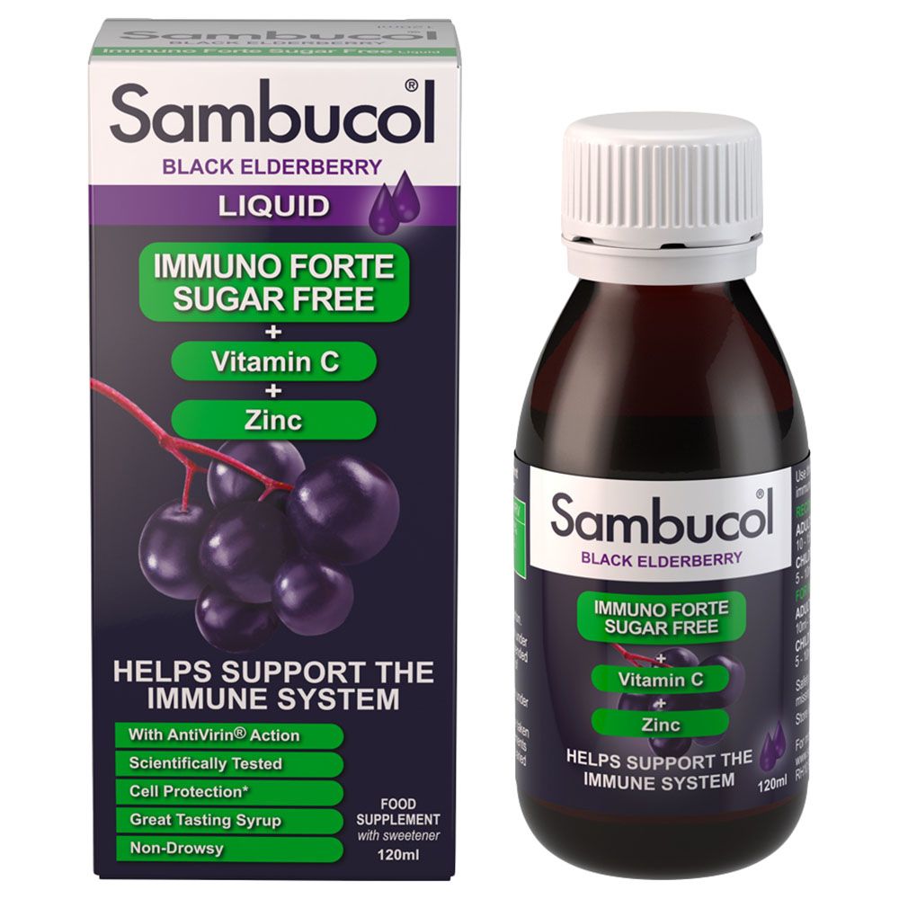 Sambucol - Immuno Forte Sugar Free Syrup Vitamin C 120ml