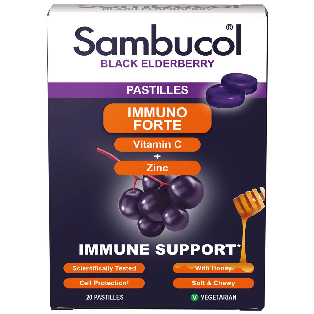 Sambucol - Immuno Forte Pastilles with Vitamin C Zinc 20'S