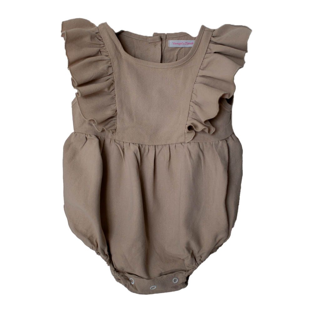 Vanya's Closet - Isabella sleeveless Solid bodysuit - Beige