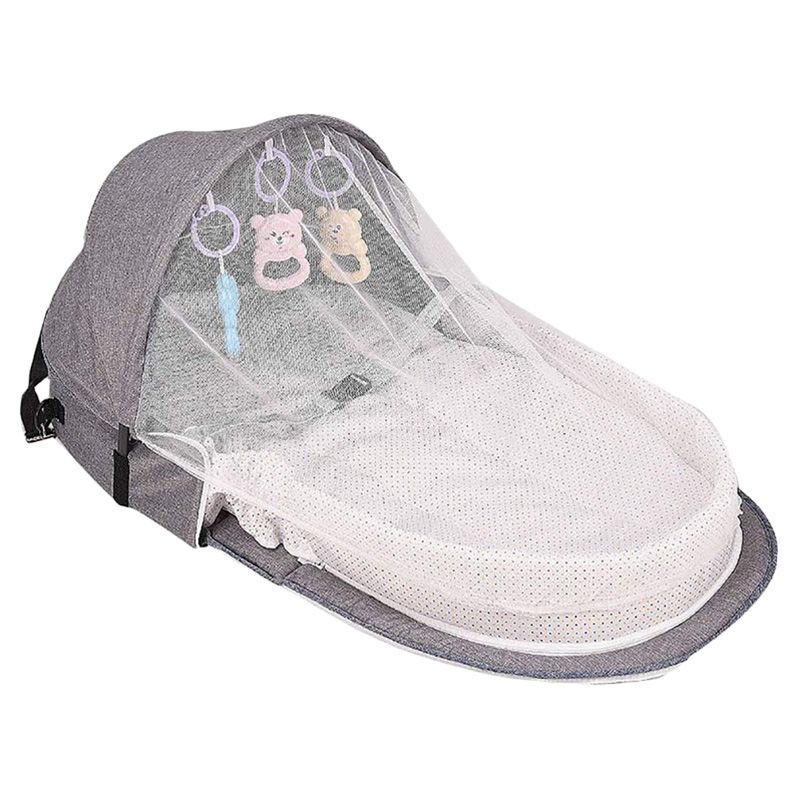 Sunbaby - Multi-Function Baby Bed With Mosquito Net - Gray