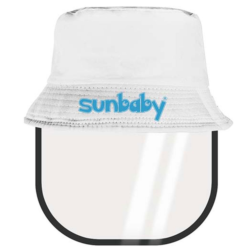 SunBaby - Face Shield With Hat - White