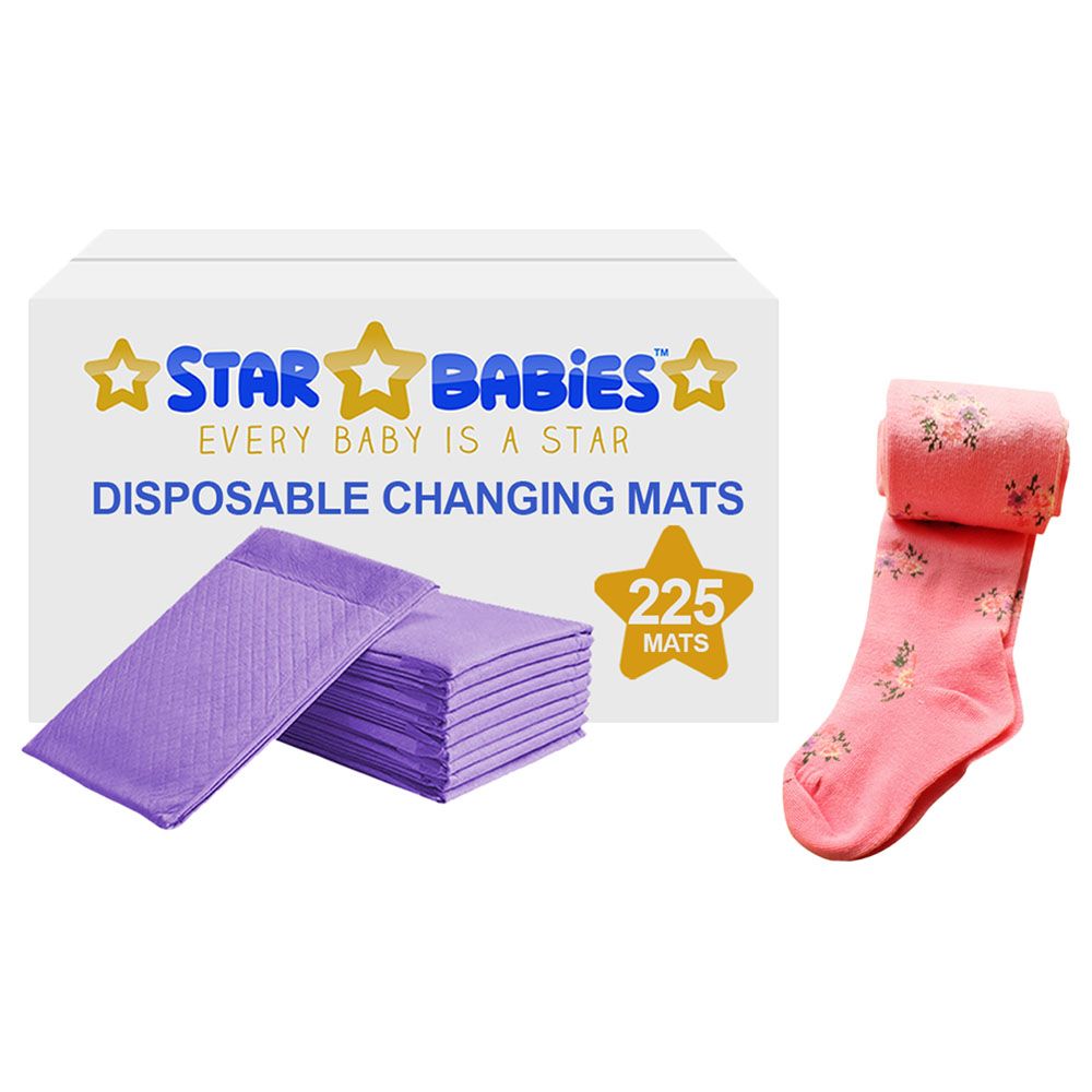 Star Babies - Disposable Changing Mats 225pcs + Kids Tights