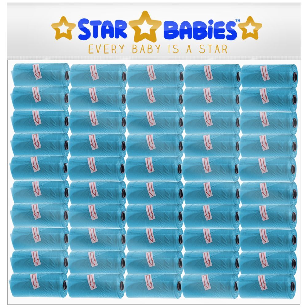 Star Babies - Scented Bag Roll - Pack of 50/750 Bags - Blue