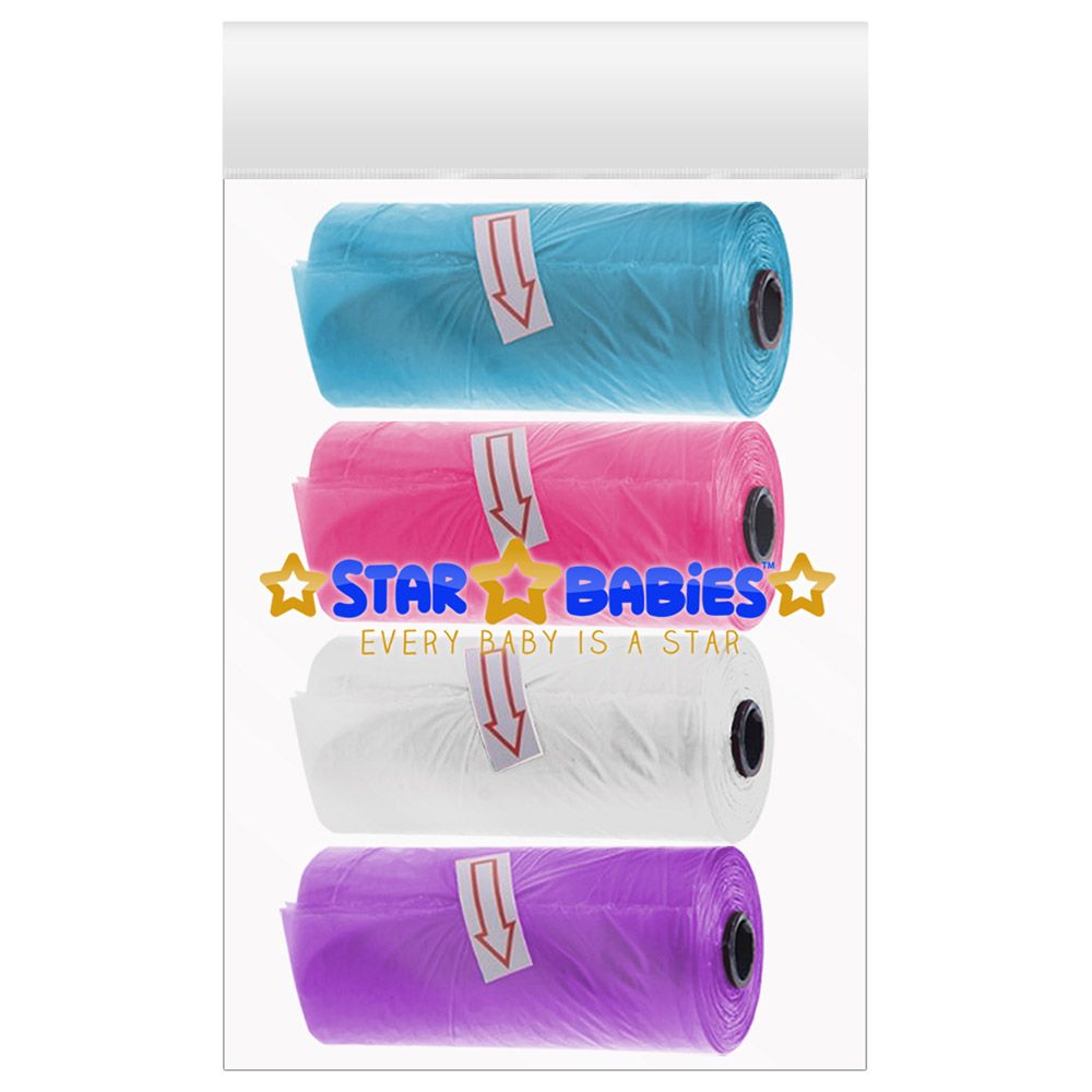 Star Babies - Scented Bag Pack of 4/60 Bags - Blue/Pink/White/Lavender