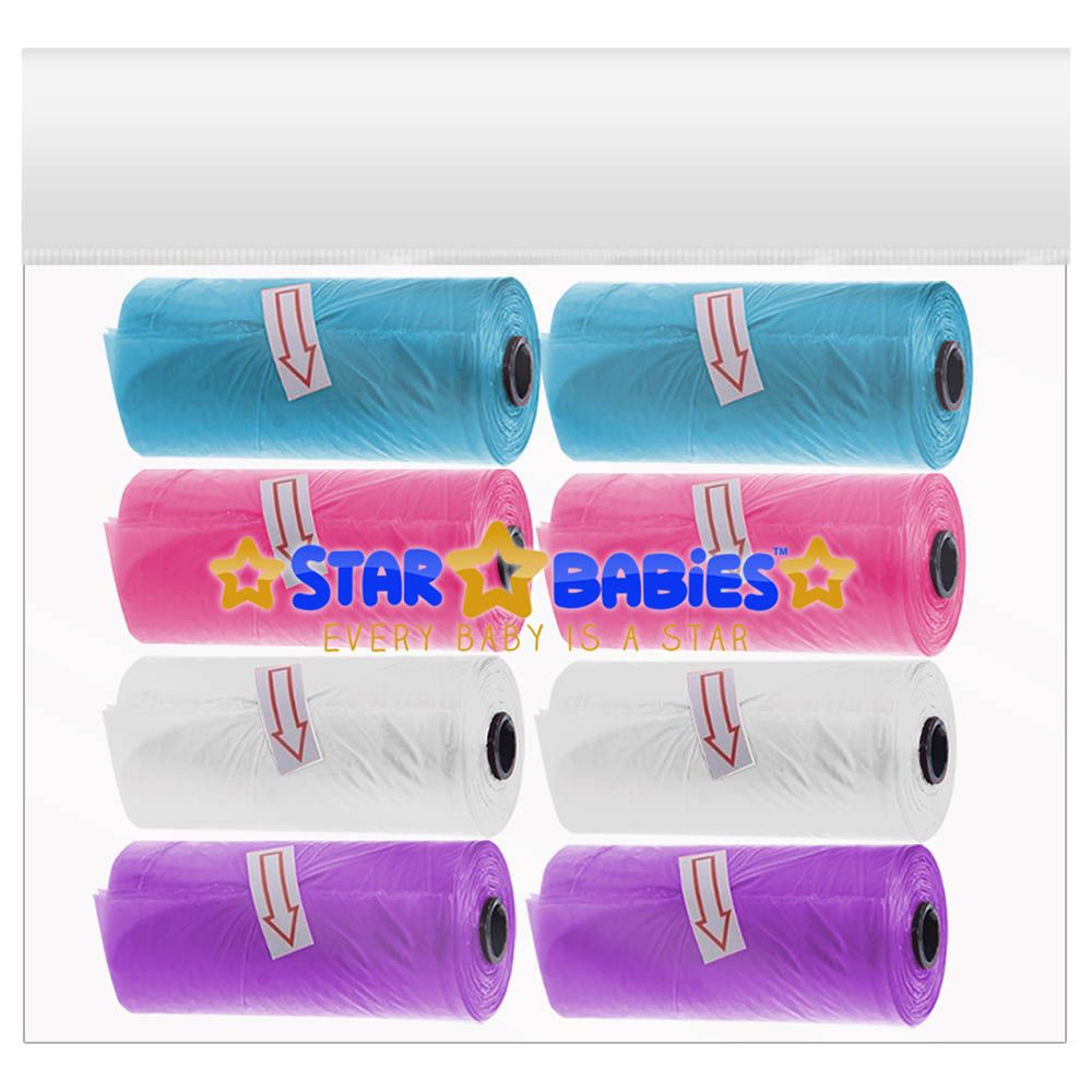 Star Babies - Scented Bag Pack of 8/120 Bags - Blue/Pink/White/Lavender