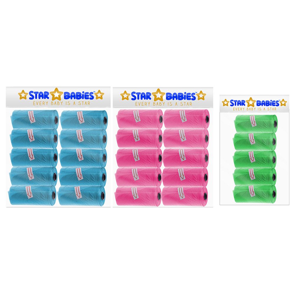 Star Babies - Scented Bag - Pack of 25/375 Bags - Blue/Pink/Green