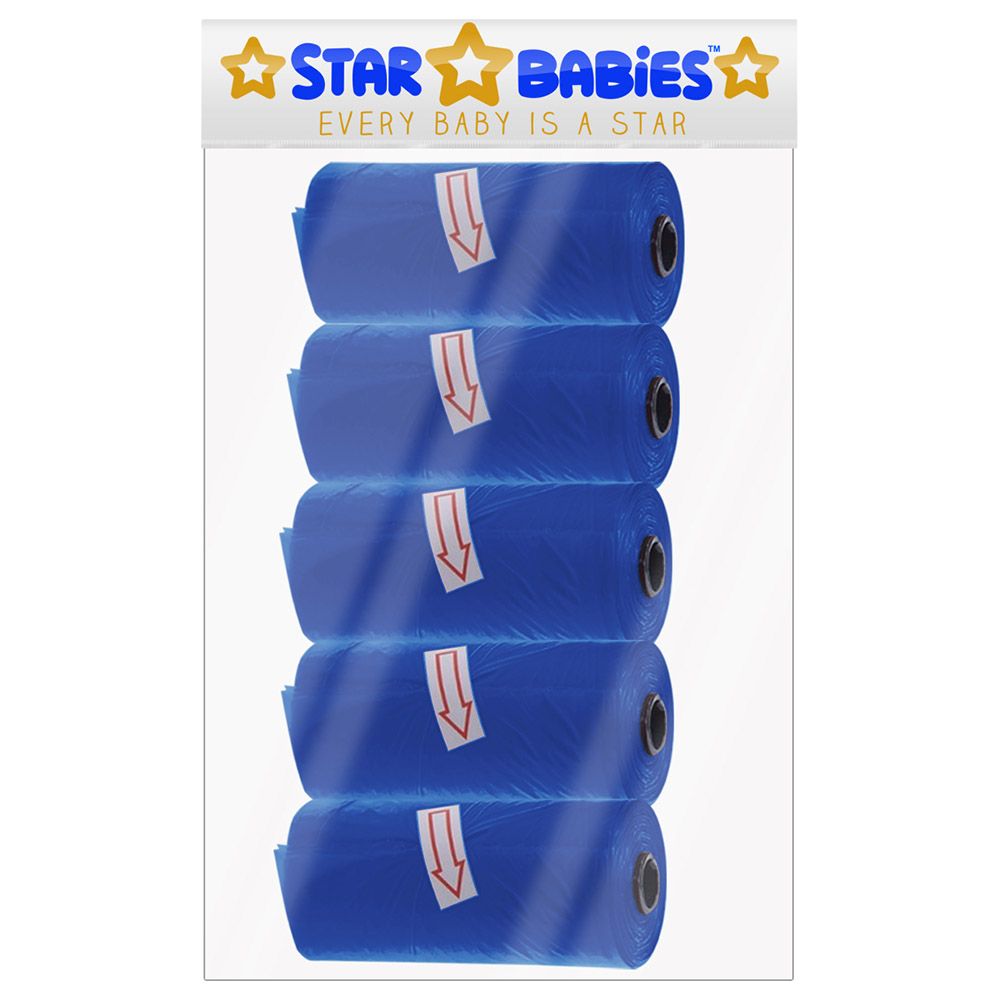 Star Babies - Disposable Scented Bag Pack of 5/75 Bags - Navy Blue