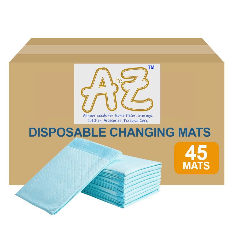 A to Z - Disposable Changing mats (45x60cm) Large, Pack Of 45 - Blue