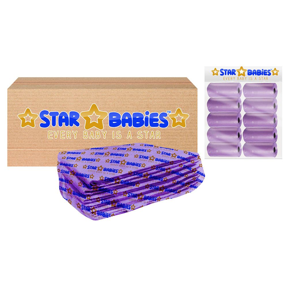 Star Babies - Disposable Changing Mats 10pcs & Scented Bag 10pcs - Lavender