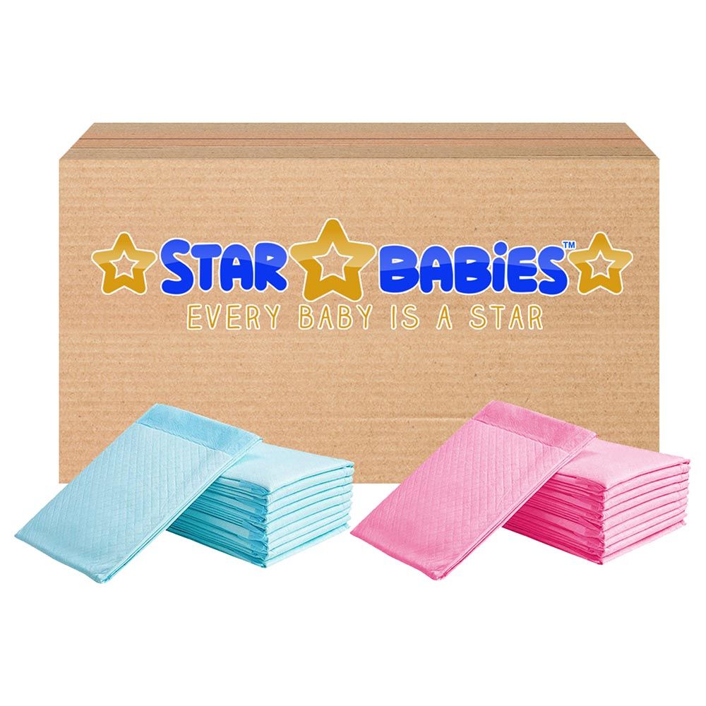 Star Babies - Scented Disposable Changing Mats Pack of 300 - Blue & Pink