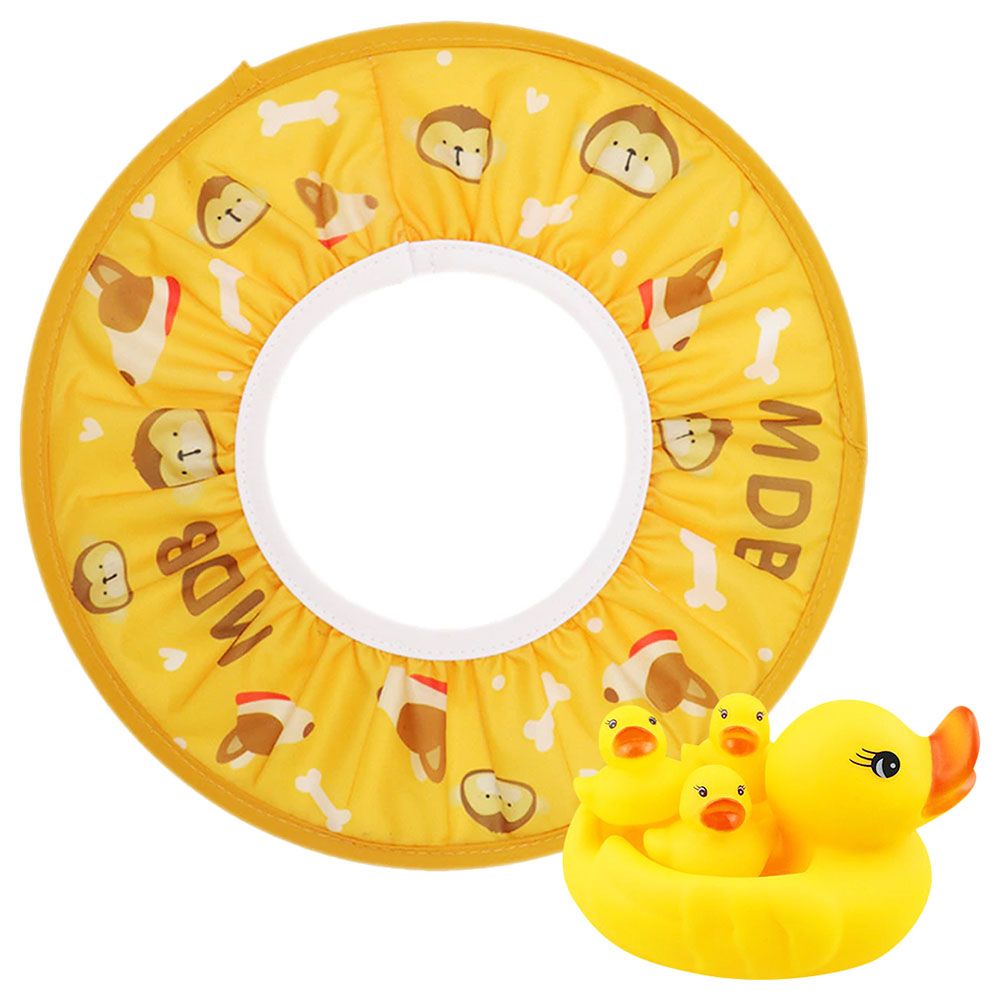 Star Babies - Shower Cap w/ Rubber Duck - Pack Of 2 - Yellow