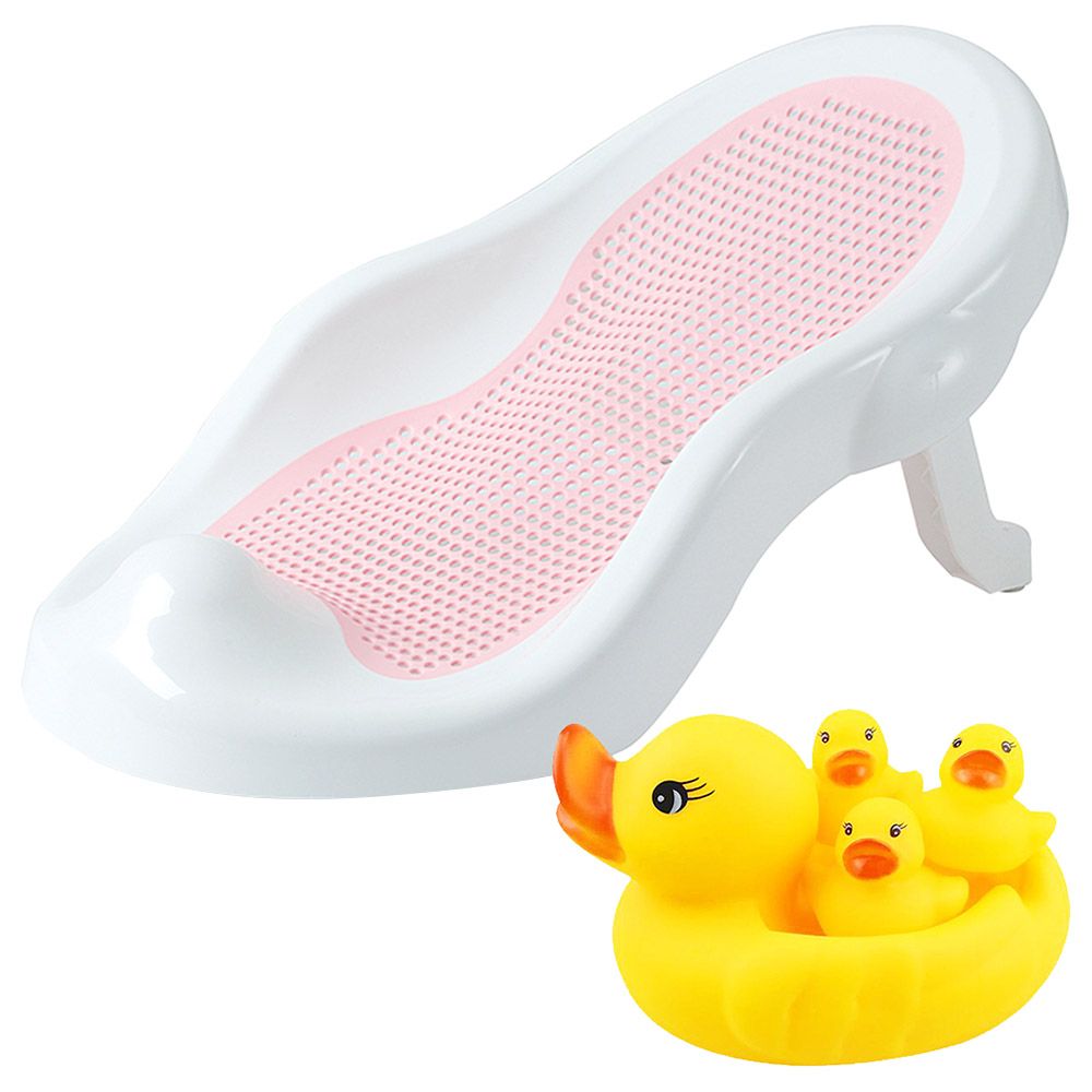 Star Babies - Recline & Rinse Bather w/ Rubber Duck Toy - Pink