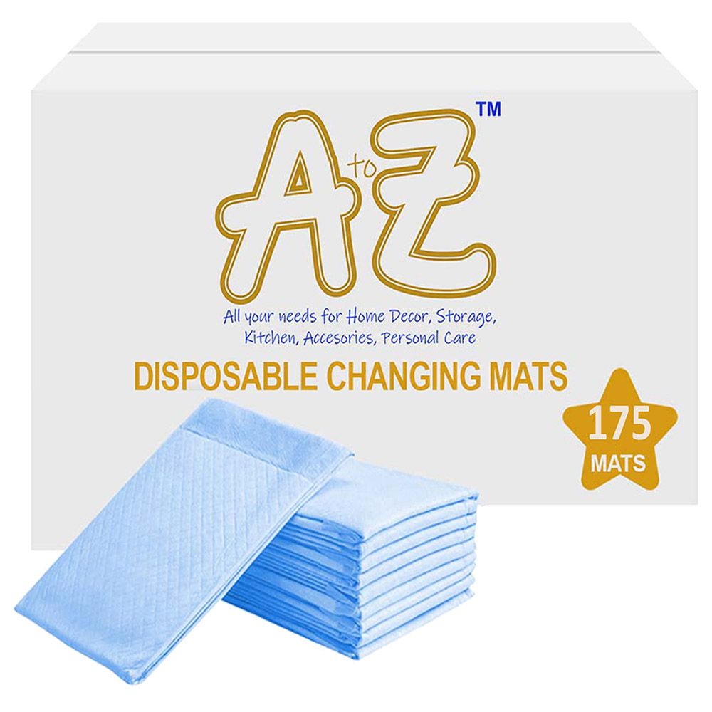 A To Z - Large Disposable Changing Mats - 175pcs - Blue