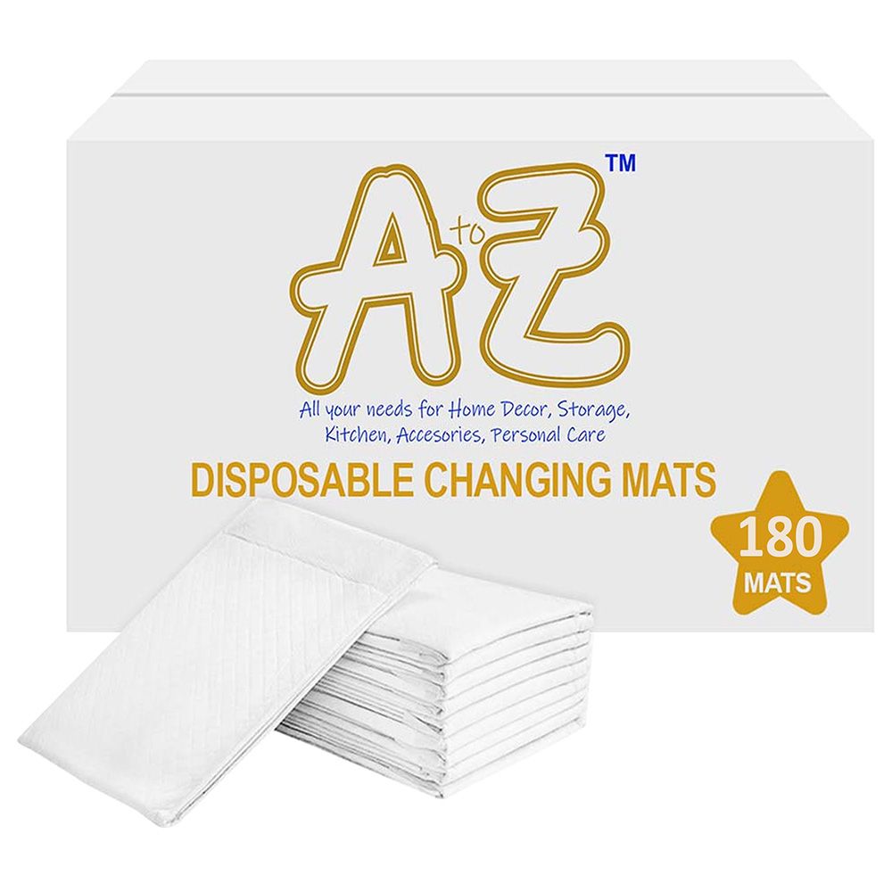 A To Z - Large Disposable Changing Mats - 180pcs - White