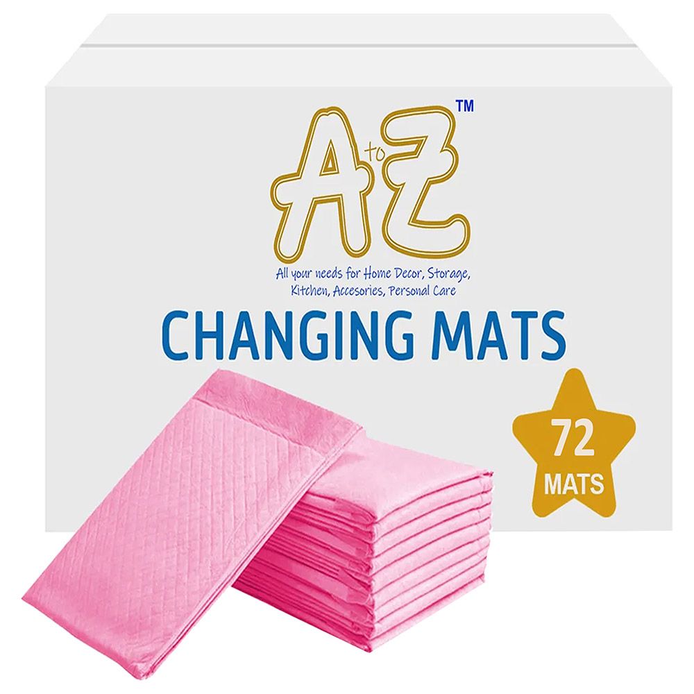 A To Z - Large Disposable Changing Mats - 72pcs - Pink