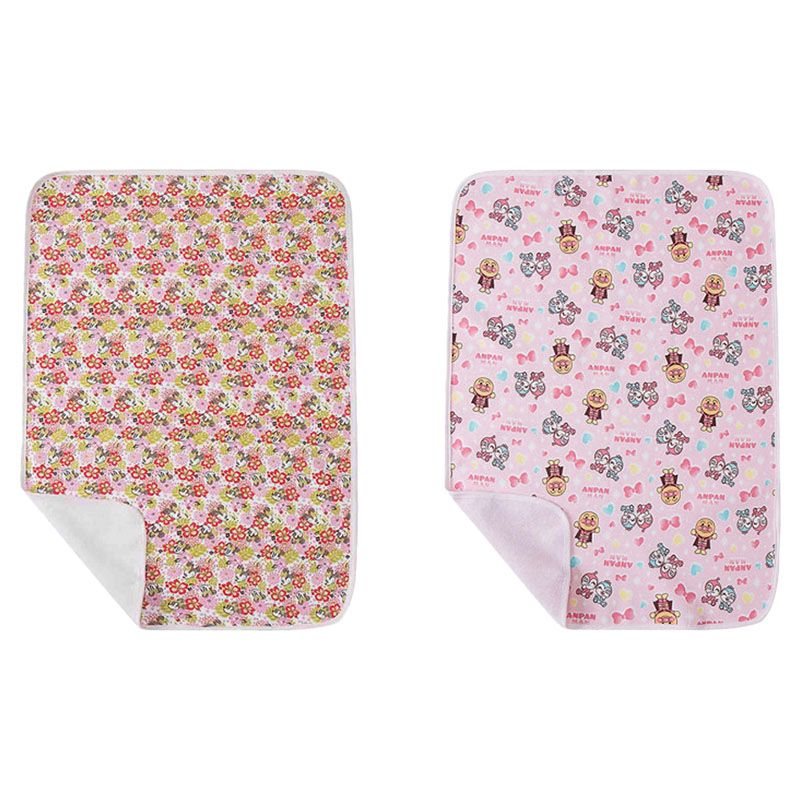 Star Babies - Reusable Changing Mat - Printed Pink & Flower Pink - 2pcs