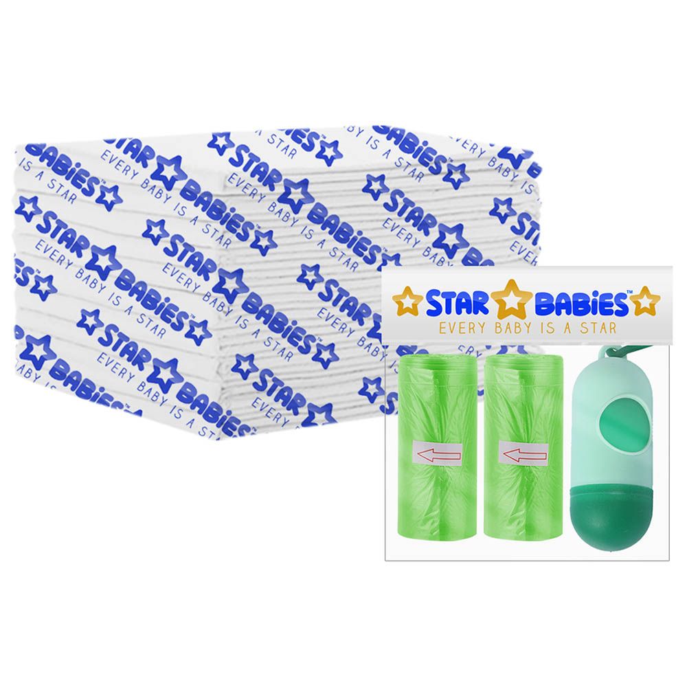 Star Babies - Disposable Blue Changing Mat w/ Scented Bag & Dispenser