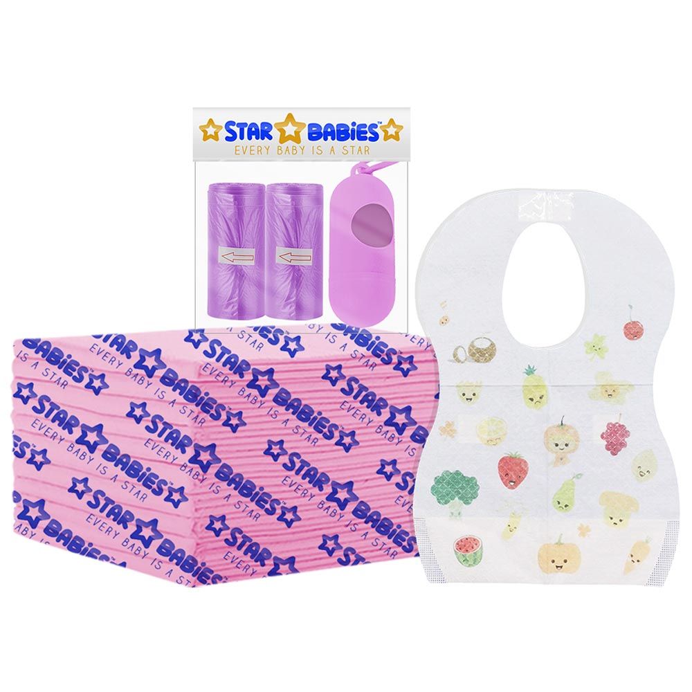 Star Babies - Changing Mat, Bibs, Scented Bag w/ Dispenser