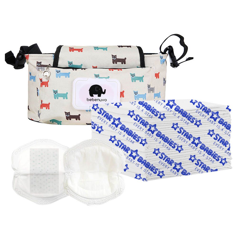 Star Babies - Stroller Bag, Changing Mat & Breast Pad - Pack Of 3