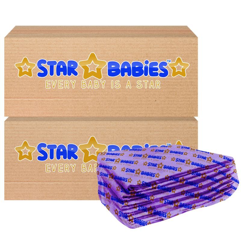 Star Babies - Disposable Pack Of 40 Changing mats (45x60cm) Large, - Lavender