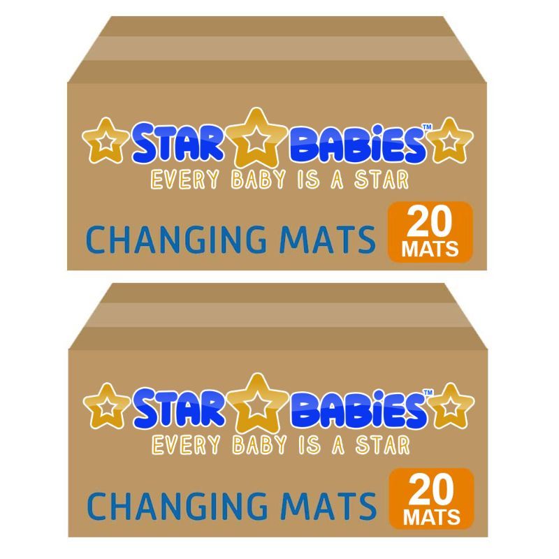 Star Babies - Pack of 20 Disposable Changing mats (45x60cm) Large, B1G1 - Pink