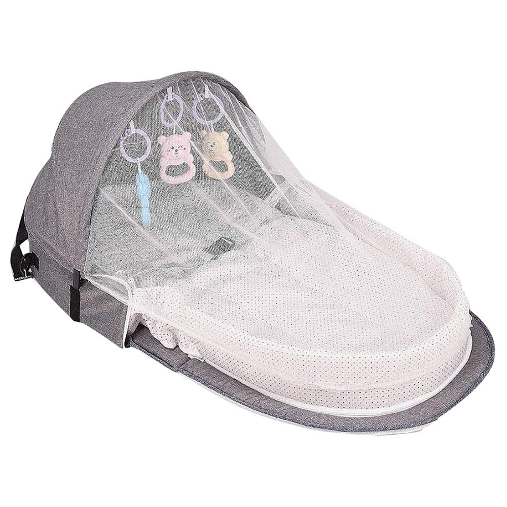 Star Babies - Multi-Function Baby Bed W/ Mosquito Net - Grey