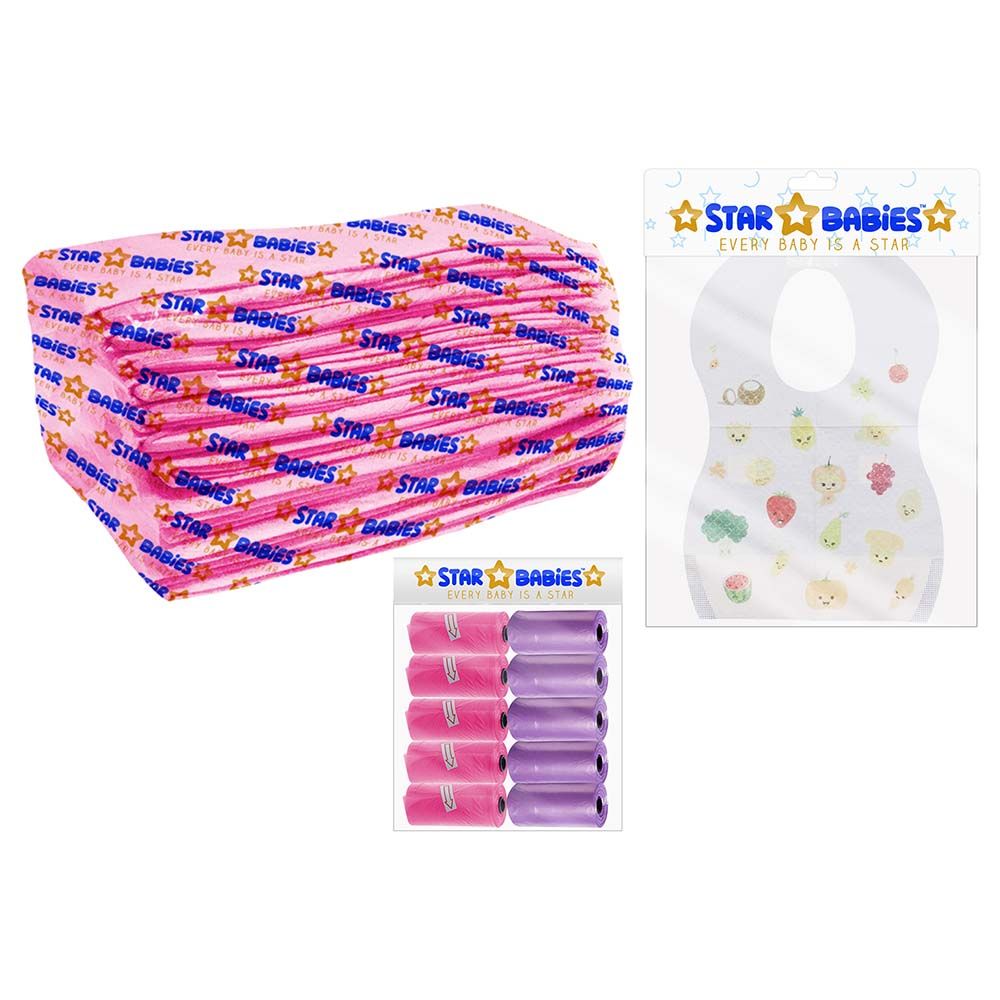 Star Babies - Combo Packs (Scented Mats 12pc, Bag, Bibs)