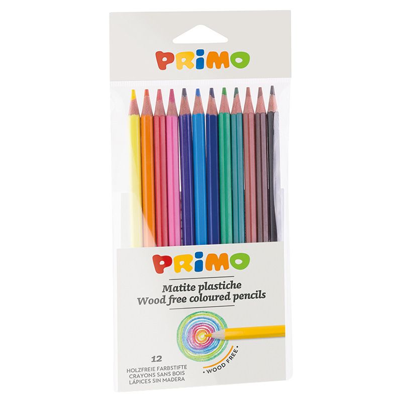 Primo - Plastic Coloured Pencils - 12 pcs