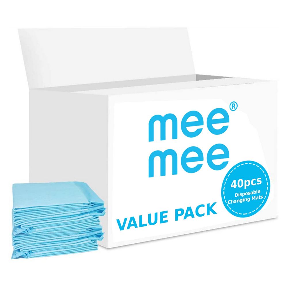 Mee Mee - Disposable Changing Mats Value Pack 40pcs - Blue