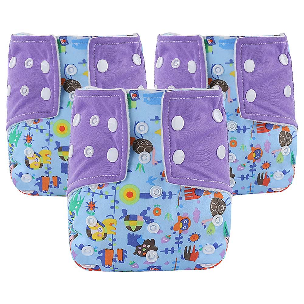 Pixie - Baby Reusable Swim Diapers - Purple - Pack of 3