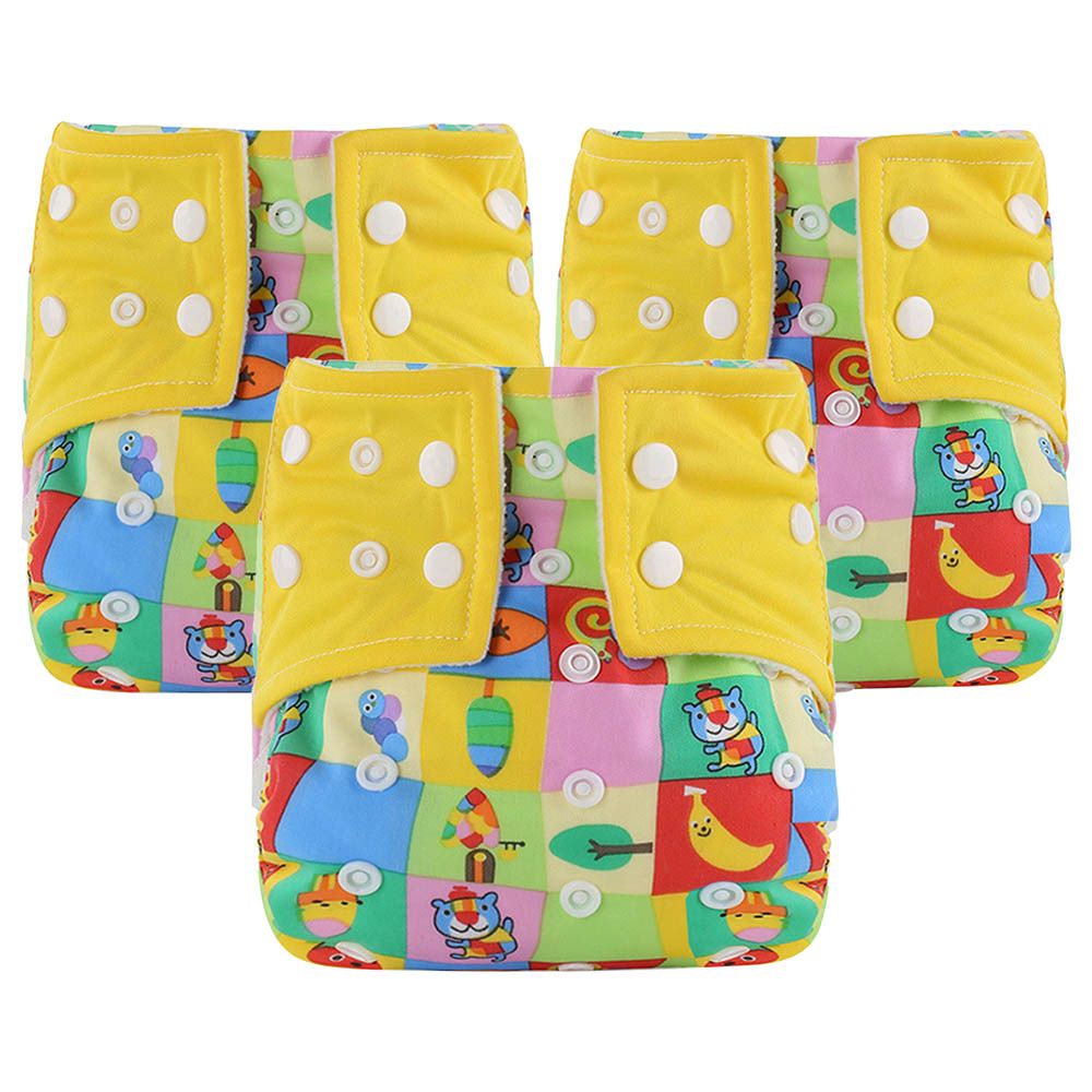 Luvlap - Baby Reusable Swim Diapers - Yellow - Pack of 3