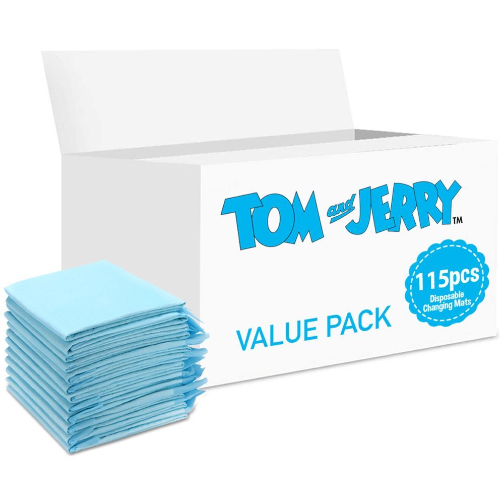 Tom&Jerry - Disposable Changing Mats, 115 Counts-Blue