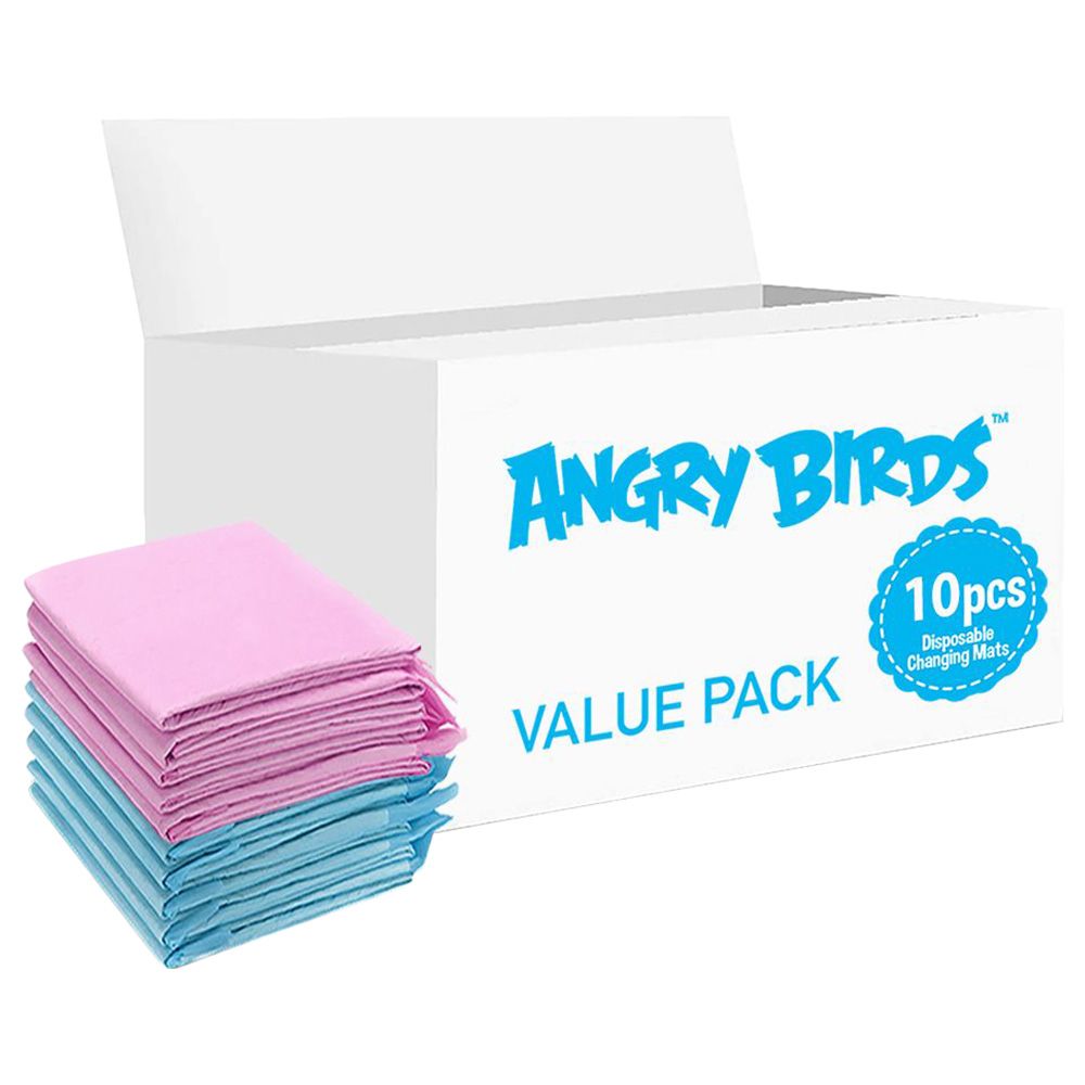 Angry Birds - Disposable Changing Mats - 10pcs - Pink/Blue