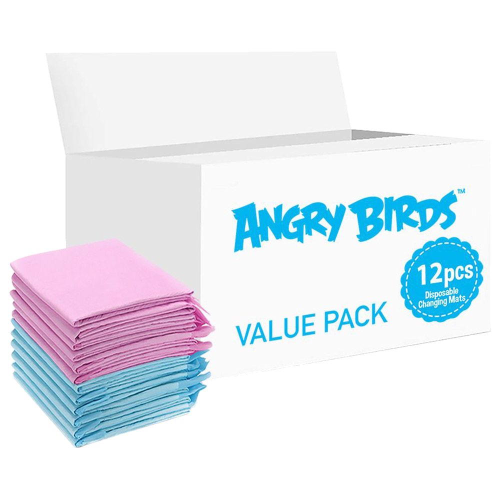 Angry Birds - Disposable Changing Mats - 12pcs - Pink/Blue