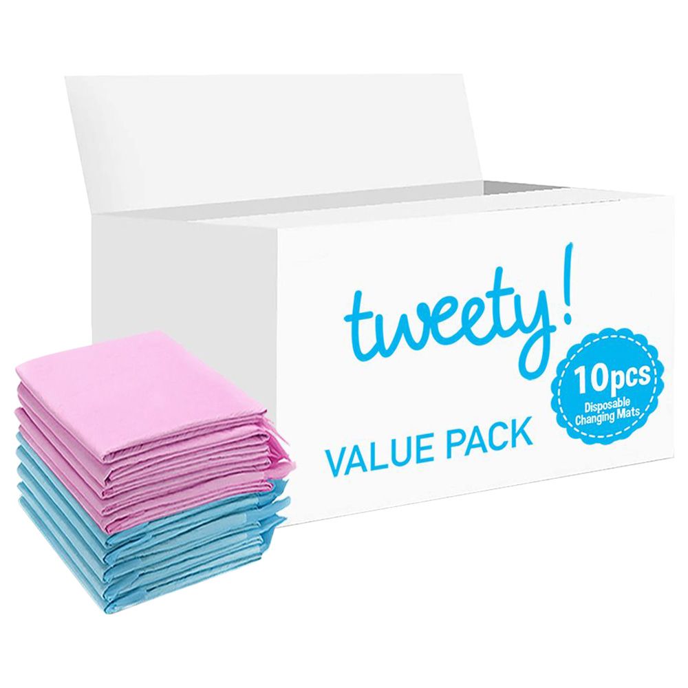 Tweety - Disposable Changing Mats - 10pcs - Pink/Blue