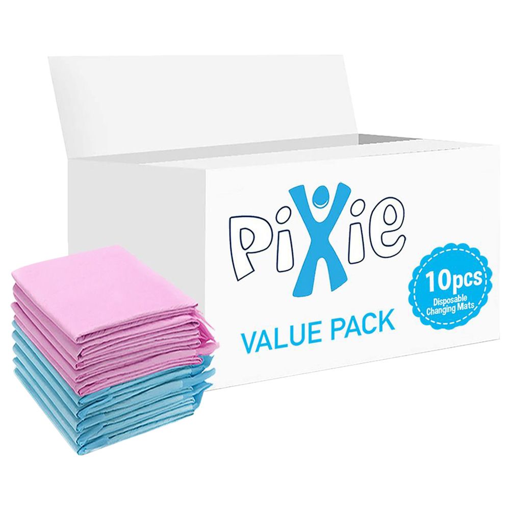 Pixie - Disposable Changing Mats - 10pcs - Pink/Blue