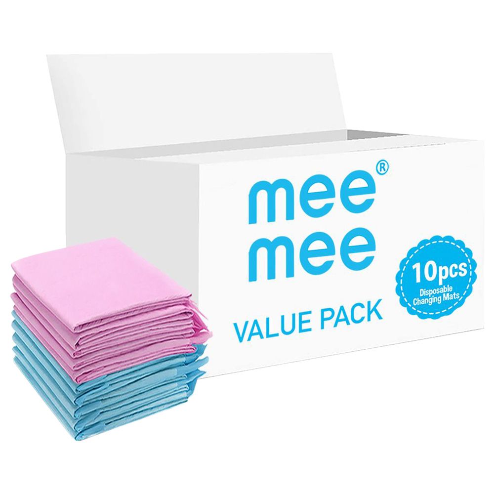 Mee Mee - Disposable Changing Mats - 10pcs - Pink/Blue