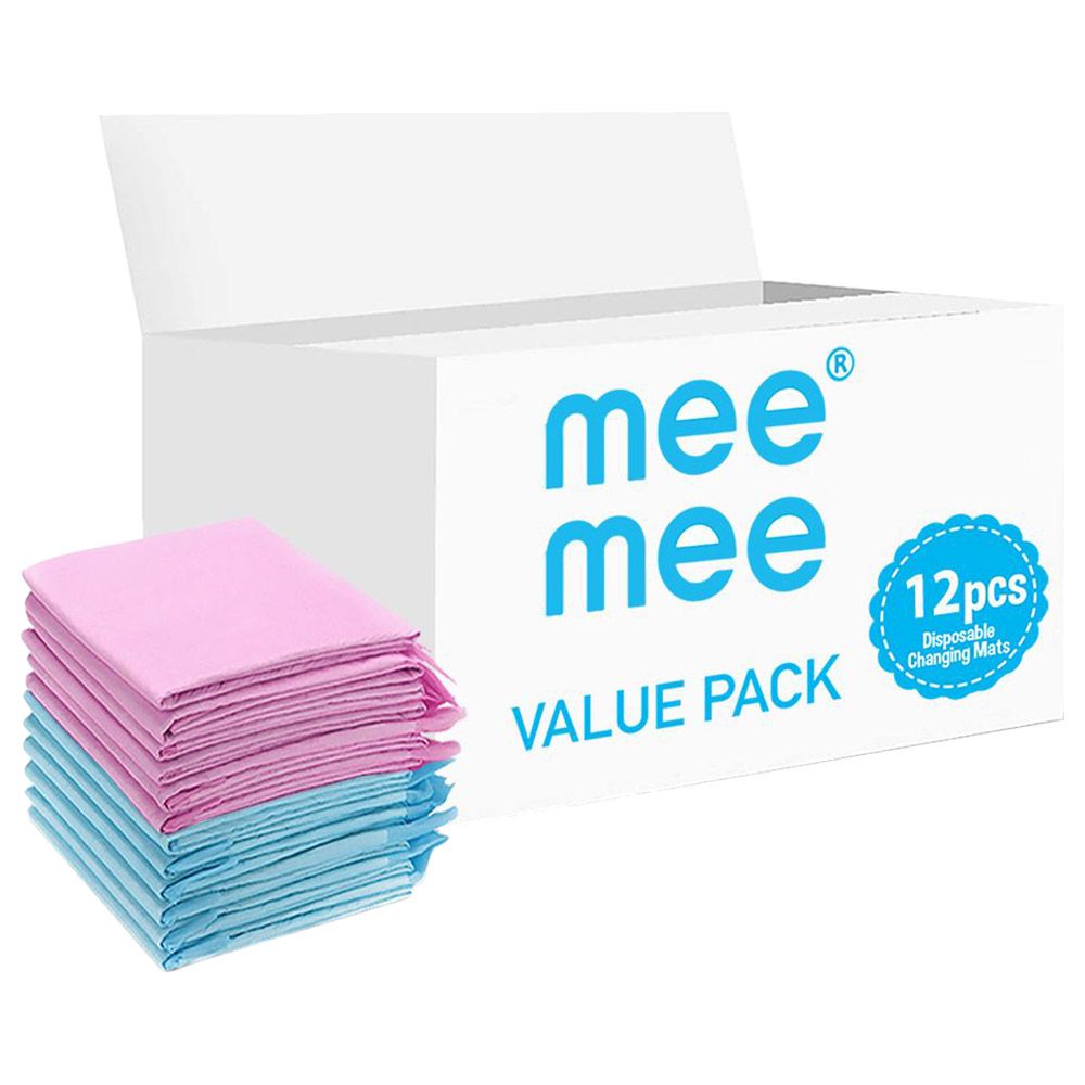 Mee Mee - Disposable Changing Mats - 12pcs - Pink/Blue